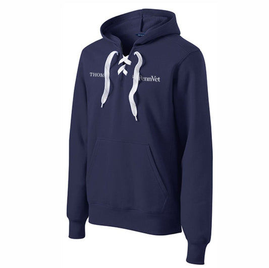 Lace-Up Hoodie - True Navy